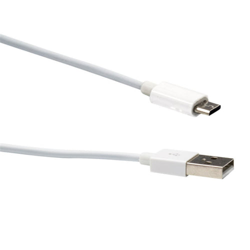 Dynamix C-U2AMICB-1.2WH USB-A 2.0 to USB Micro B Cable - 1.2m - White