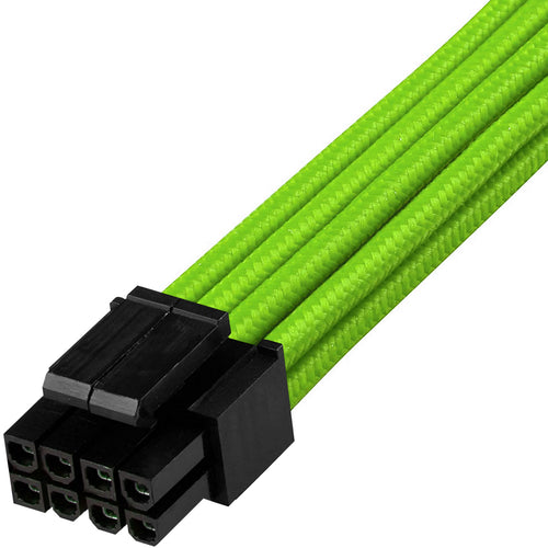 GGPC Gaming PC Braided Extension Cable Kit, (Green, 40cm) Includes 1x 20+4 Pin, 2x 6+2 Pin, 1x 4+4 Pin Cables
