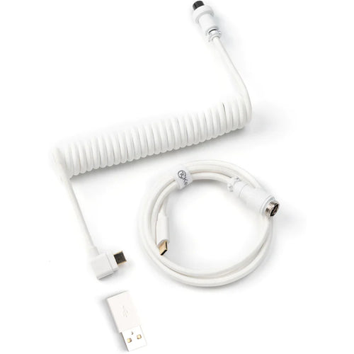 Keychron Coiled Type-C Cable-Angled White