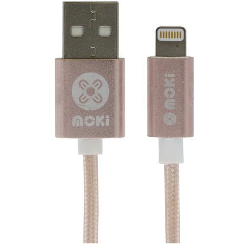 Moki ACC-MSTLCABRG SynCharge USB-A to Lightning Cable - 90cm - Rose Gold