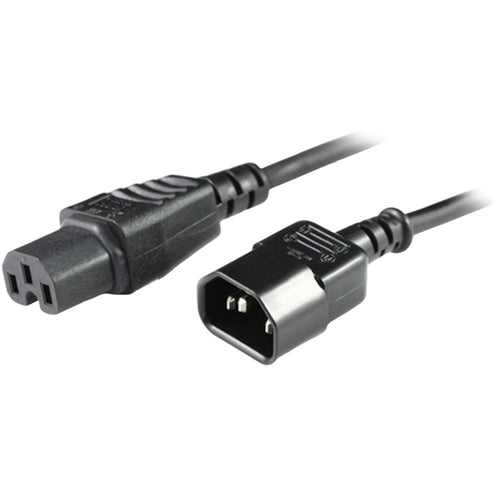 RackPower CM1CH050 10A C14 to C15 Cable - 50cm - Black