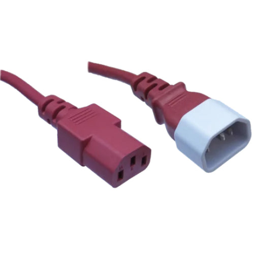 RackPower CM0CC200R 10A C14 to C13 Cable - 2m - Red