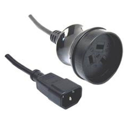 RackPower CM0CN150 10A C14 auf 3-Pin Buchsenkabel – 1,5m – Schwarz