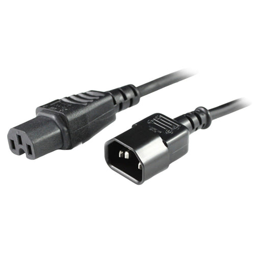 RackPower CM1CH150 10A C14 to C15 Cable - 1.5m - Black