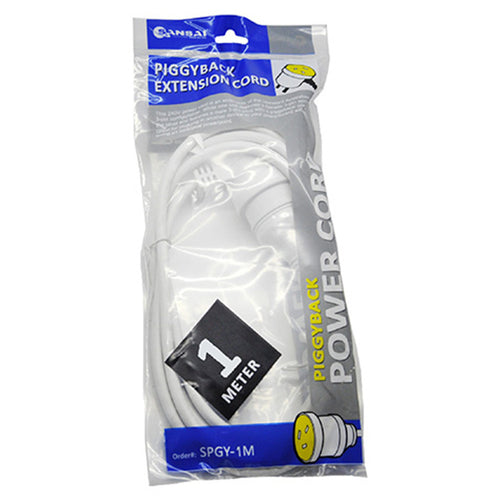 Sansai SPGY-1M Piggy Back Extension power Cord - 1M AU/NZ SAA Approved Cable lead