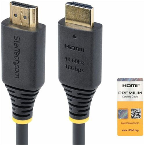 StarTech.com HDMI2-CABLE-4K60-50C1.6ft Premium Certified HDMI Cable 4K60