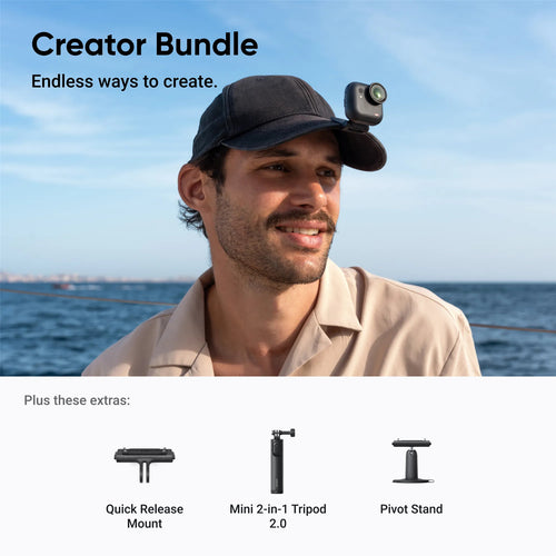Insta360 GO Ultra Action Camera Creator Bundle - Midnight Black