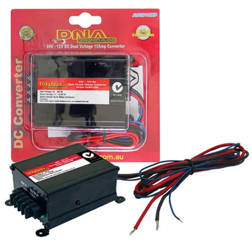 DNA VOLTAGE REDUCER 24V TO 12V @ 10 AMPS CONTINUOUS DUAL OUTPUT