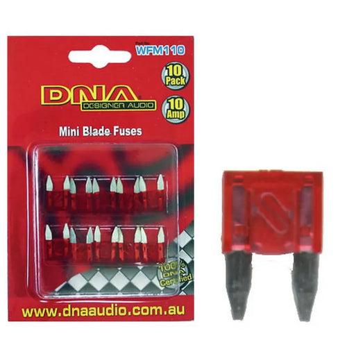 DNA WFM110 - BLADE FUSES MINI 10 AMP FUSE ATM (10 PACK)
