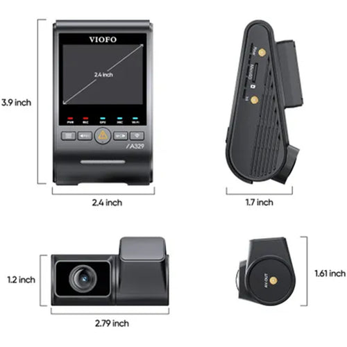VIOFO A329 4K Front 2K Rear Channel Wi-Fi 6 GPS Dashcam