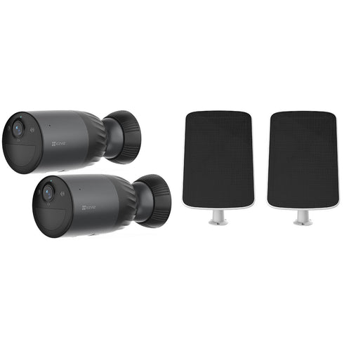 EZVIZ BC1c AOV 8MP/4K Outdoor Wire-Free Battery Camera with Solar - 2 Pack