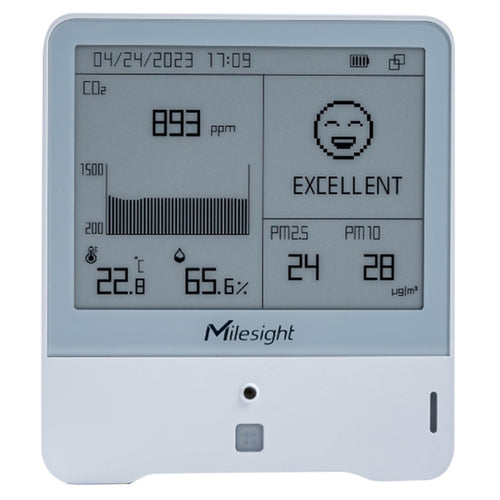 Milesight AM308-915M LoRaWAN 8 in 1 Indoor Ambience Monitoring IoT Sensor - Temp, Humidity, Light, Motion, CO2, TVOC, Barometric Pressure, PM2.5 and PM10
