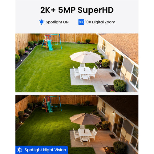 Reolink Argus 3 Pro Kit 5MP/2K+ Outdoor Wire-Free Battery Camera with Solar Panel -4PK with Homehub Mini
