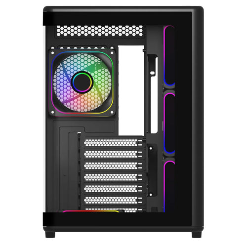 Cooler Master Elite 600 Tempered Glass ATX Tower Gaming Case - Black