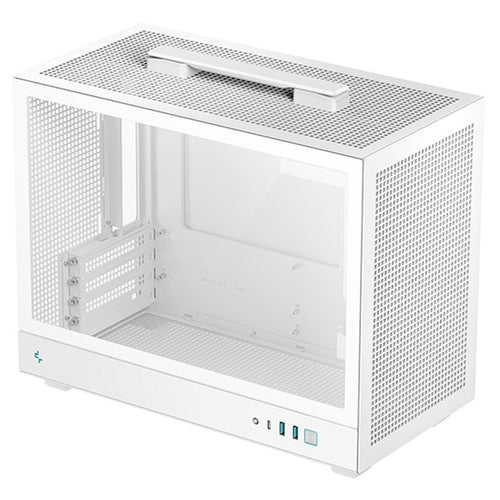 DEEPCOOL CH160 Plus Tempered Glass mATX Case - White
