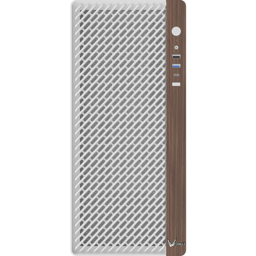 Formula V Line TimberLine T2 AR Side Mesh Panel ATX Mid Tower Case - White Wood