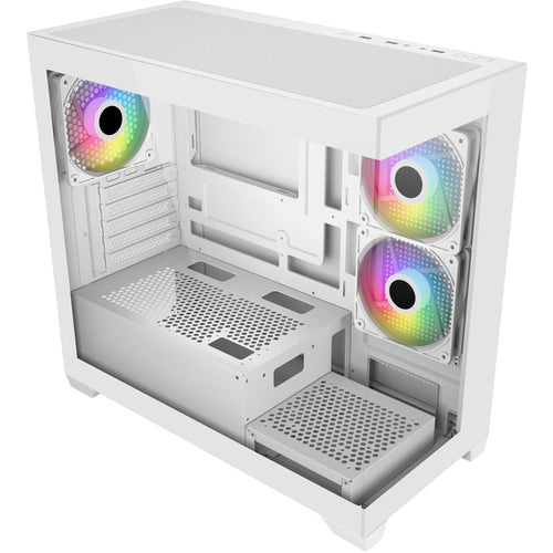 FSP S340 mATX Mid Tower Case - White