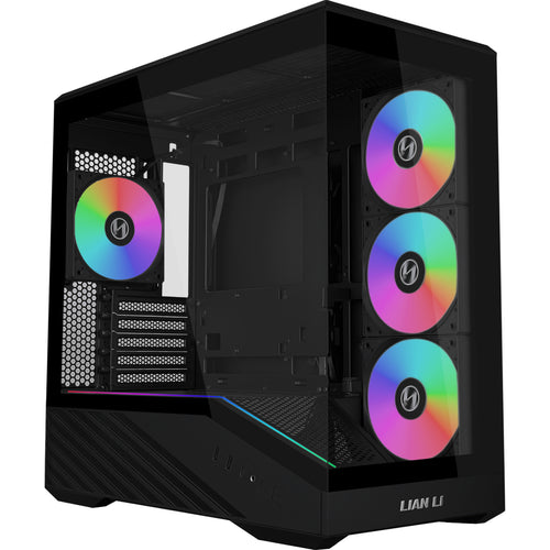 Lian Li Vector V100 Mini RGB Tempered Glass mATX Mini Tower Gaming Case - Black