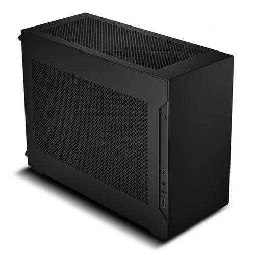 Lian Li A4H2O Mini ITX Gaming Case with PCIE 5 Riser Card - Black