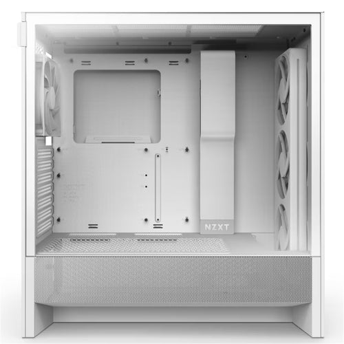 NZXT H5 Flow Tempered Glass ATX Mid Tower Gaming Case - White RGB 2024 Edition