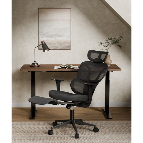 FlexiSpot BS5 Pro Black Ergonomics Office Chair With Footrest - Cloud-like Cushion