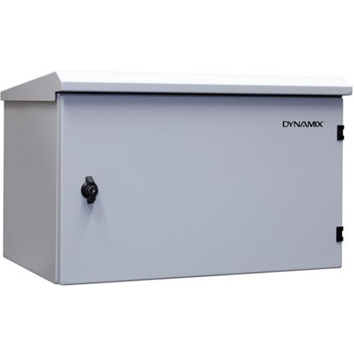 DYNAMIX 6RU Outdoor Wall Mount Cabinet External Dims 600Wx600Dx6U IP65 Rated Lockable Front Door