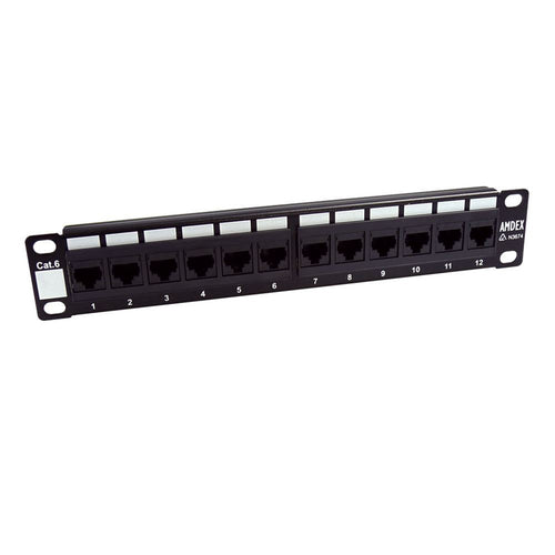 DYNAMIX PP10-C6-12 - 10'' 12 Port Cat6 Patch Panel for 10'' Cabinet R10 series