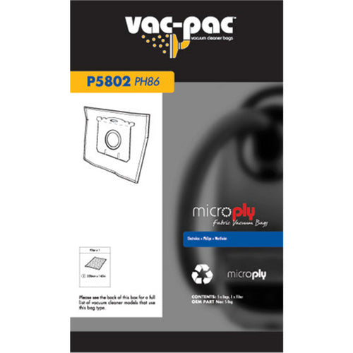 Vacpac Vacuum Bags P5802 - VacPac Vacuum Cleaner Microply Bag PH86