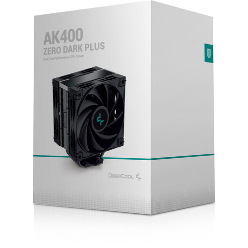 DEEPCOOL AK400 ZERO DARK PLUS CPU Cooler 2 x 120mm Fan, 155mm Clearance, Support Intel LGA 1851/ 1700 / 1200 / 1151 / 1150 / 1155, AMD AM5 / AM4