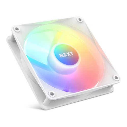 NZXT F120 Core RGB White 120mm RGB FAN, Single pack, Requires NZXT RGB lighting Controller