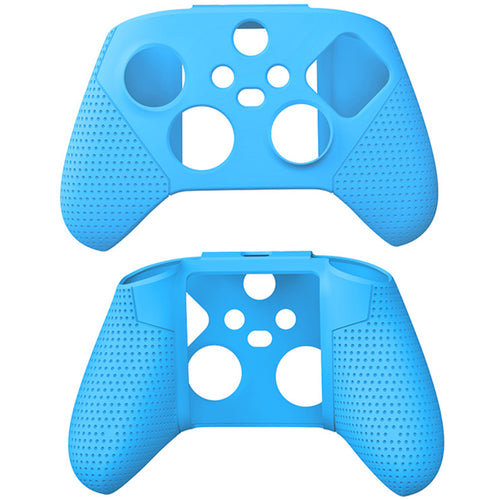 DOBE Anti-Slip Silicone Case Cover ThumbStick Grip Caps Protector Skins For Xbox Series X/S -Blue (Includes controller Skin*1; Mushroom Cap*2)