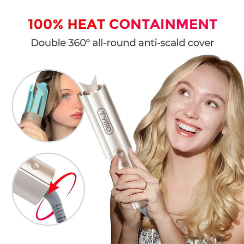 TYMO HC503P CurlPro Automatic Curling Iron - Rose Gold Pink
