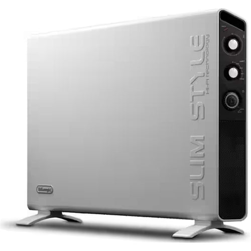 Delonghi 2000W Convector Heater White Slim Style Fast Warmth for Room Size up to 60m3