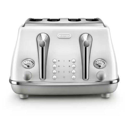 Delonghi Icona Capitals 4 Slice Toaster White