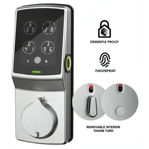 LOCKLY Secure Plus Dementia Proof Locker (detachable knob version) (Satin Nickel)