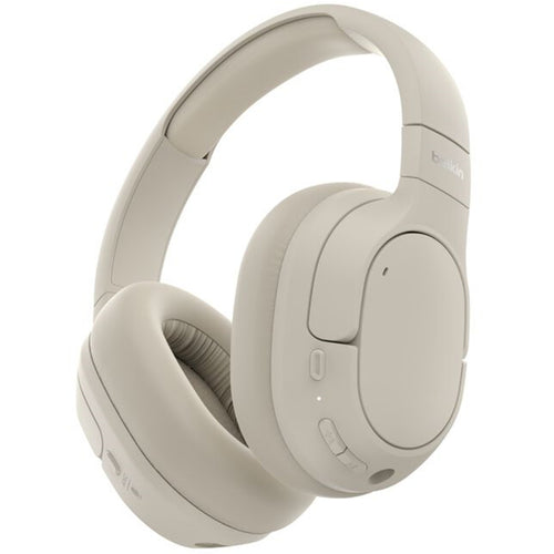 Belkin SoundForm Isolate Wireless Over-Ear Noise Cancelling Headphones - Sand