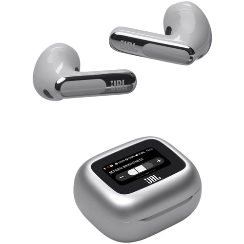 JBL Live Flex 3 True Wireless Noise Cancelling Open-Fit Earbuds with Smart Case - Silver