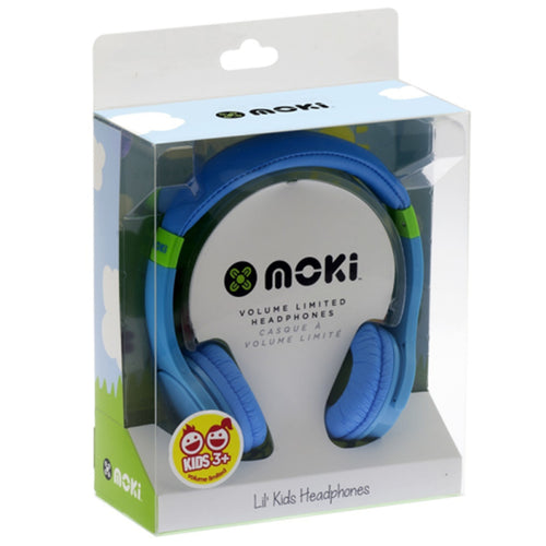Moki Lil Kids ACC-HPLIL Wired Headphones - Blue