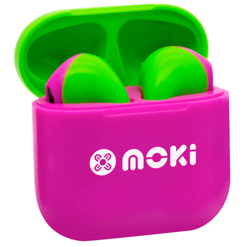 Moki MokiPods Mini True Wireless In-Ear Headphones for Kids - Pink Green