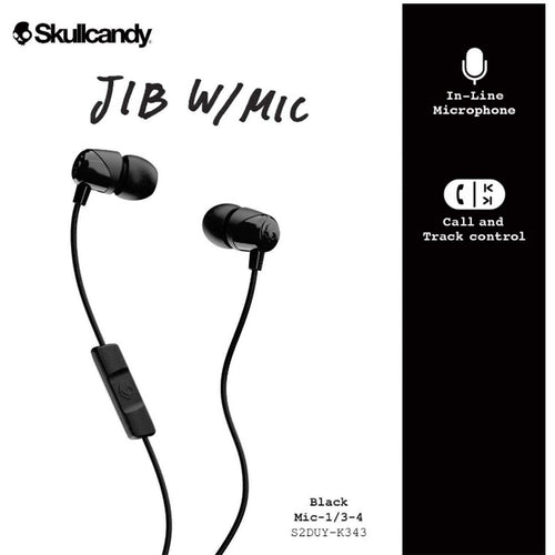 Skullcandy Jib Wired In-Ear Headphones - Black / Black / Black