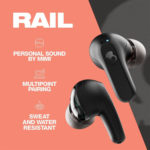 Skullcandy Rail True Wireless In-Ear Headphones - True Black