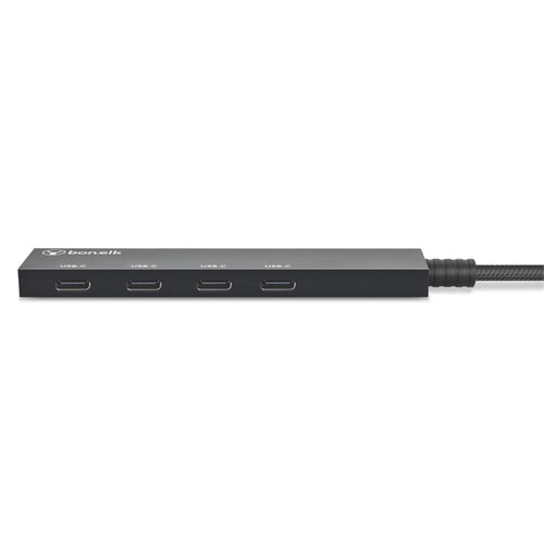 Bonelk Long-Life USB-C auf 4-Port USB-C 3.0 Slim Hub – Schwarz
