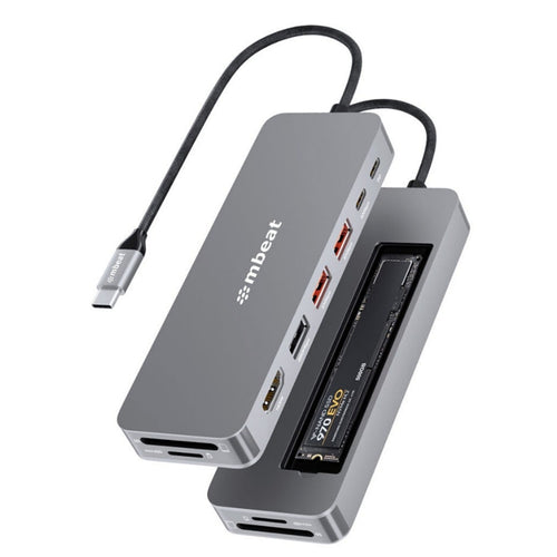 mbeat MB-UCD-HS9 Elite 9-in-1 USB-C Multiport Hub with Built-in M.2 NVMe SSD Enclosure