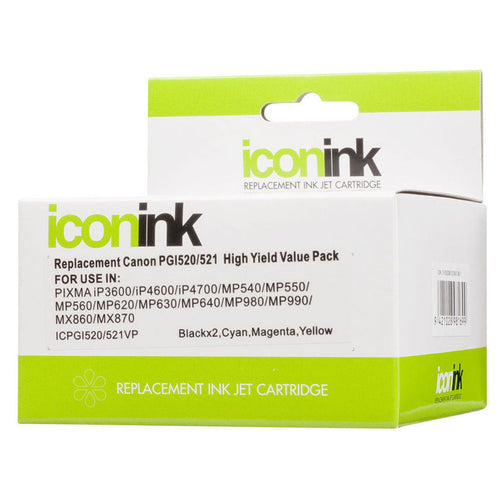 Okin Compatible Ink Value Pack Replacement for Canon PGI520 / CLI521 - BBCMY