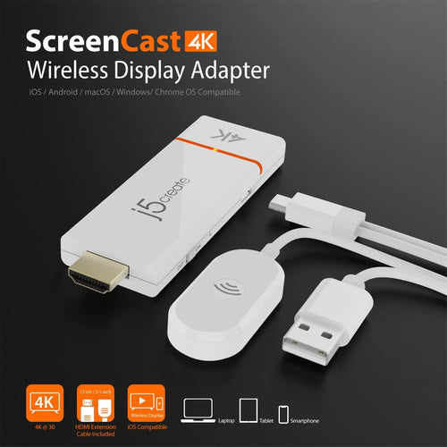 J5create ScreenCast 4K Wireless Display Adapter