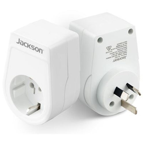 Jackson PTA929M Schlanker Reiseadapter für Neuseeland/Australien - Europa, USA und Teile AsiensStecker