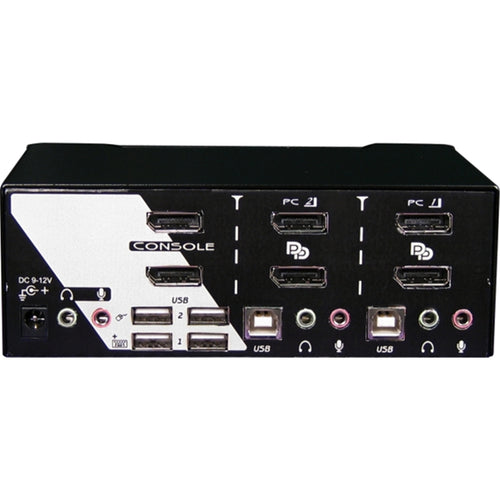 REXTRON PADG-122 - 2 Port Dual DisplayPort USB KVM Switch w/ Audio. Dual DisplayPort Max res. 4K60Hz.