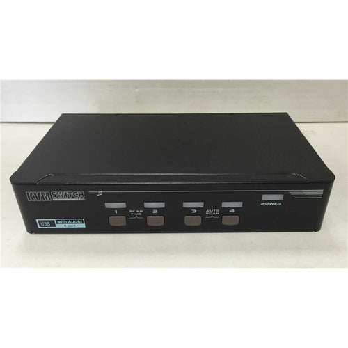 REXTRON MAAG-114 - 4 Port HDMI USB KVM Switch w/ Audio. USB Console. Full HD (1920x1080). 7.1 Channel
