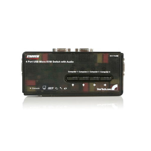 StarTech.com SV411KUSB – 4-PORT USB KVM SWITCH MIT AUDIO UND KABELN