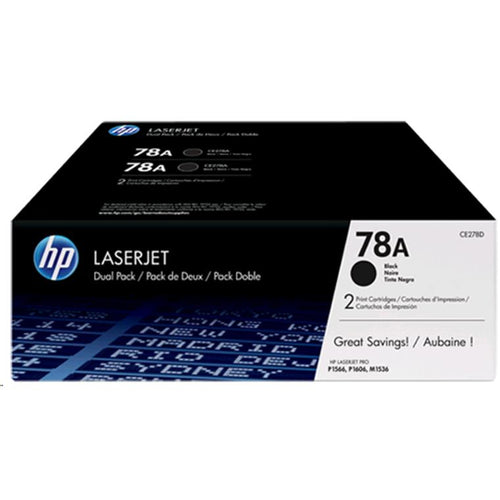 HP 78A Blk Ton Dual Pk CE278AD